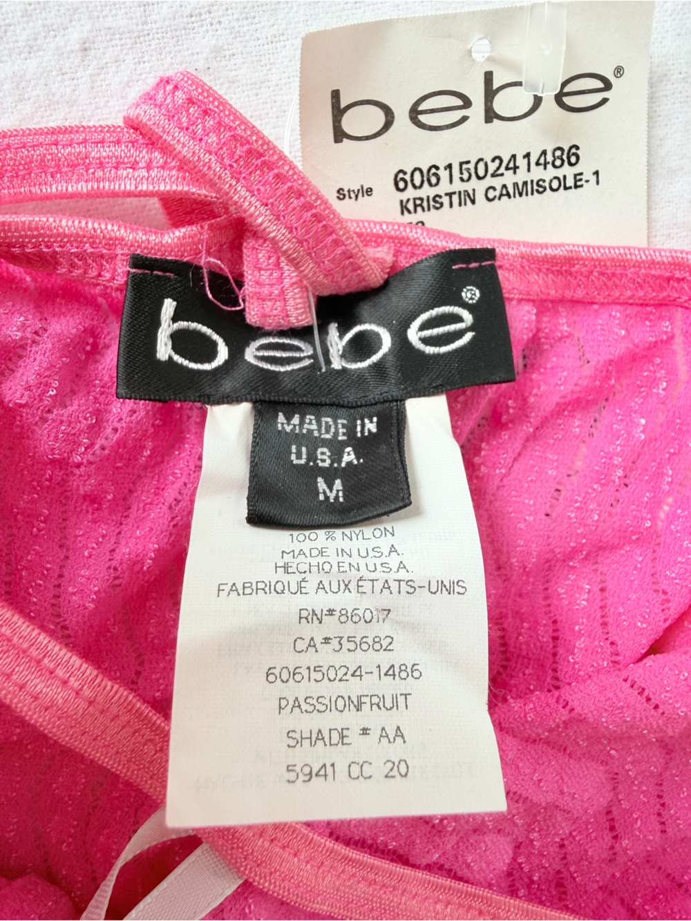 🔥 Bebe Vintage Pink ZigZag Pointelle Halter Top - Medium - Picture 4 of 7